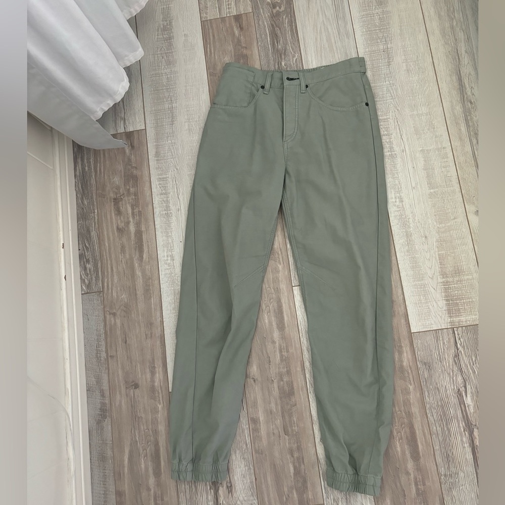 rag & bone Olive Green Button-Front Pants